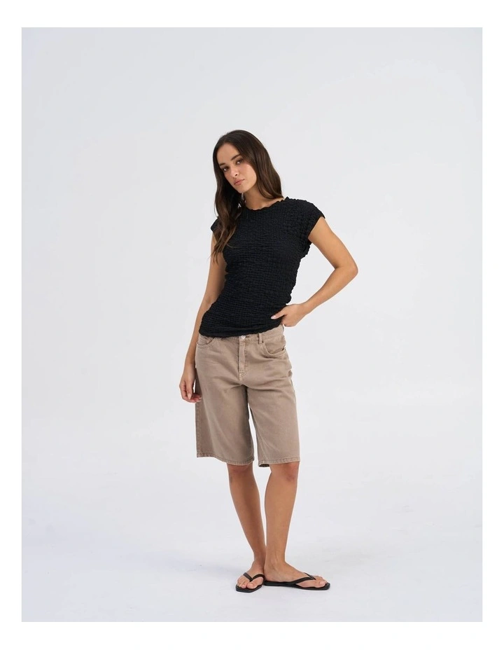 Adaly Textured Top in Black image 4