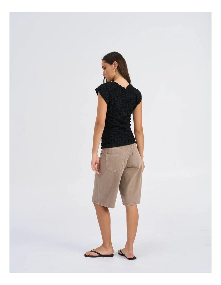 Adaly Textured Top in Black image 6