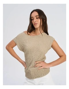 Adaly Textured Top in Grey