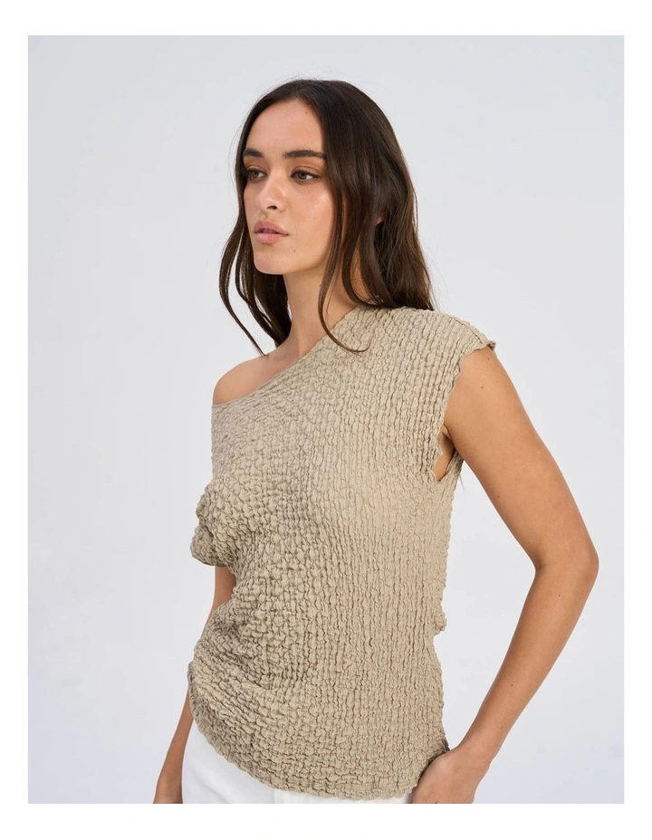 Adaly Textured Top in Grey image 2