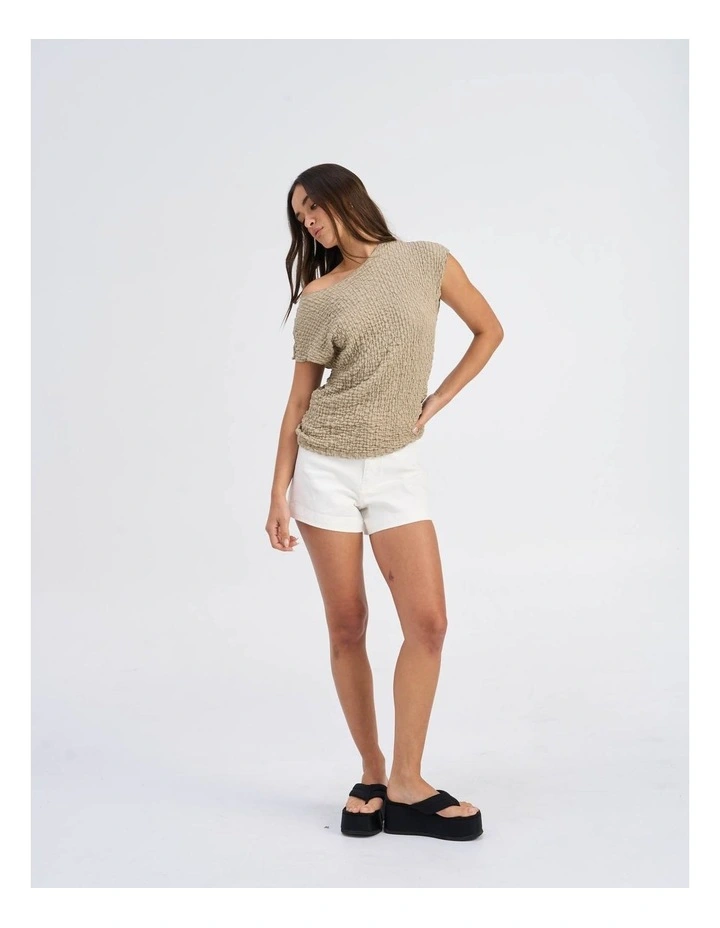 Adaly Textured Top in Grey image 3