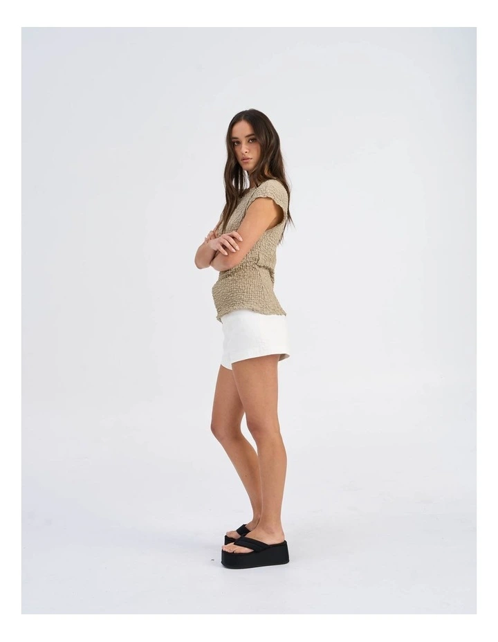 Adaly Textured Top in Grey image 5