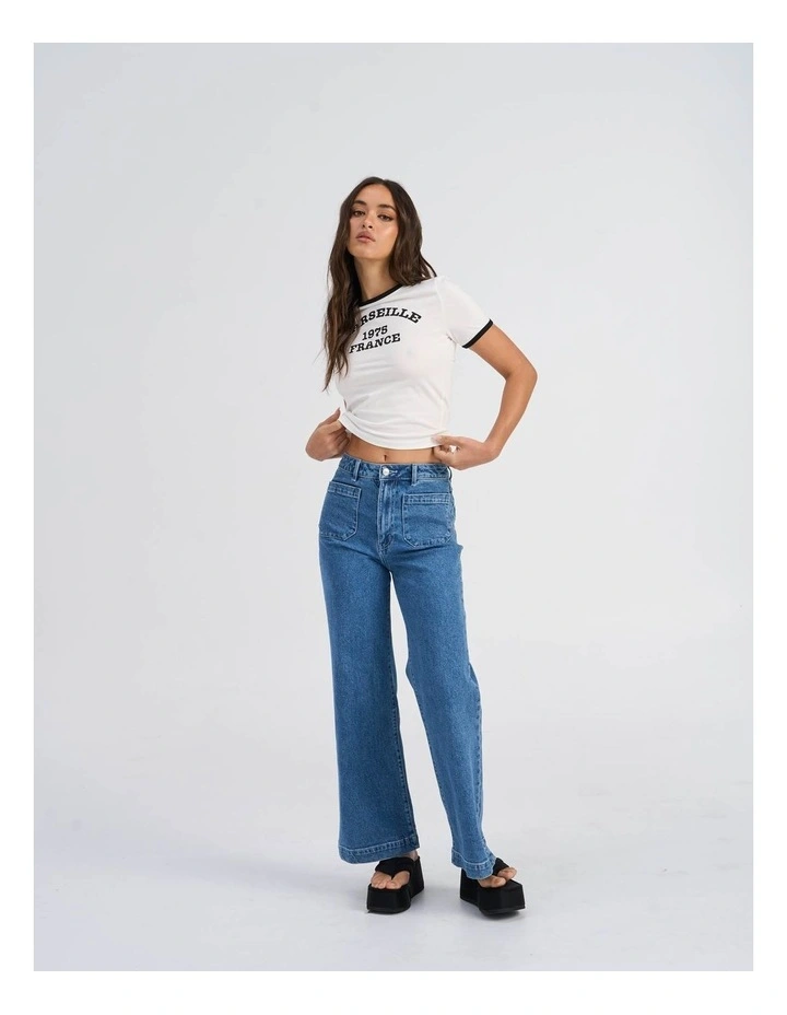 Nina Life Cropped Top in White image 3