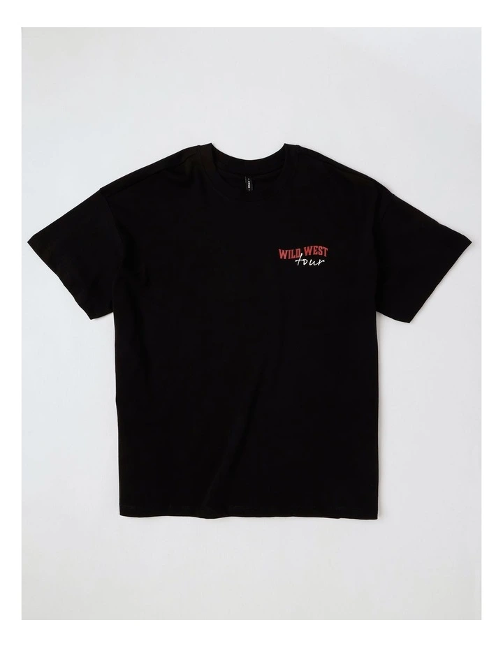Vivvi Life Printed T-shirt in Black image 1