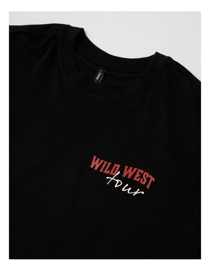 Vivvi Life Printed T-shirt in Black image 2