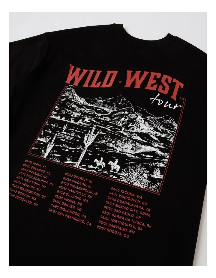 Vivvi Life Printed T-shirt in Black image 4