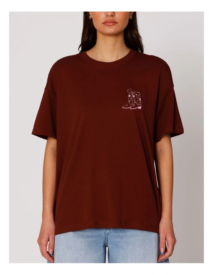 Vivvi Life Printed T-shirt in Cabernet image 1