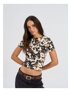 Elina Life Printed Cropped T-Shirt