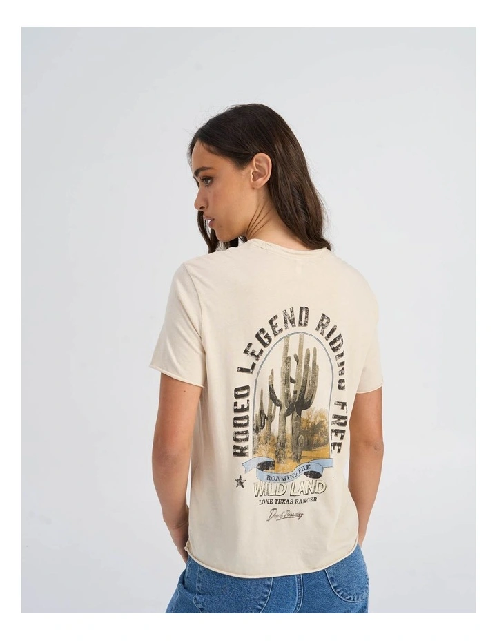 Lucy Life Printed T-Shirt in Oatmeal image 2
