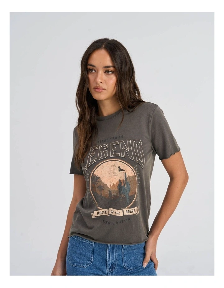 Lucy Life Printed T-Shirt in Brown image 1