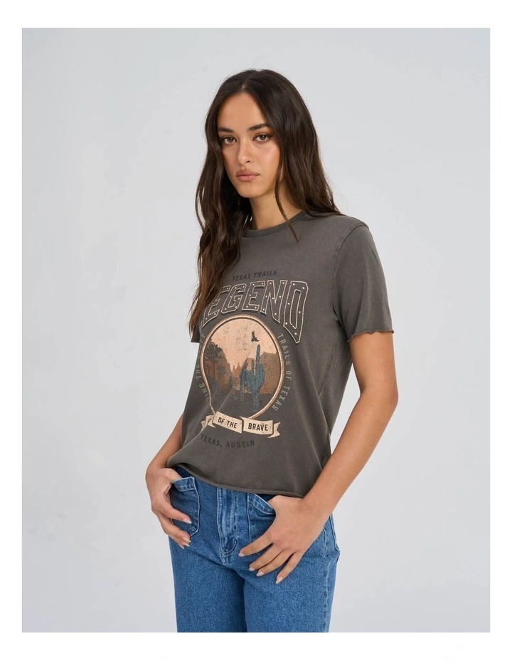 Lucy Life Printed T-Shirt in Brown image 2