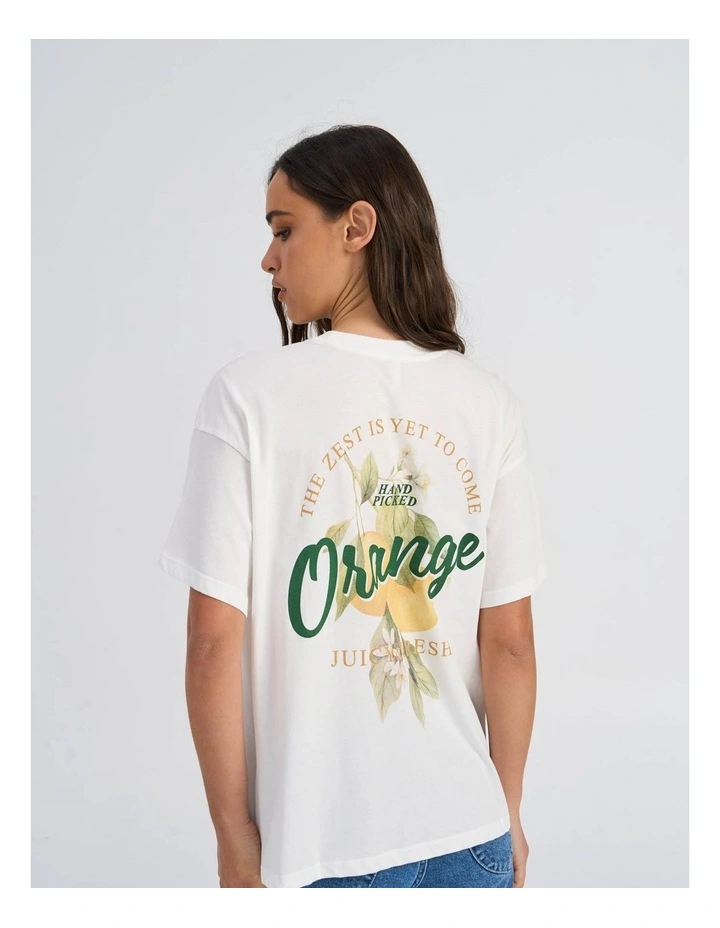 Vivvi Life Printed T-Shirt in White image 2