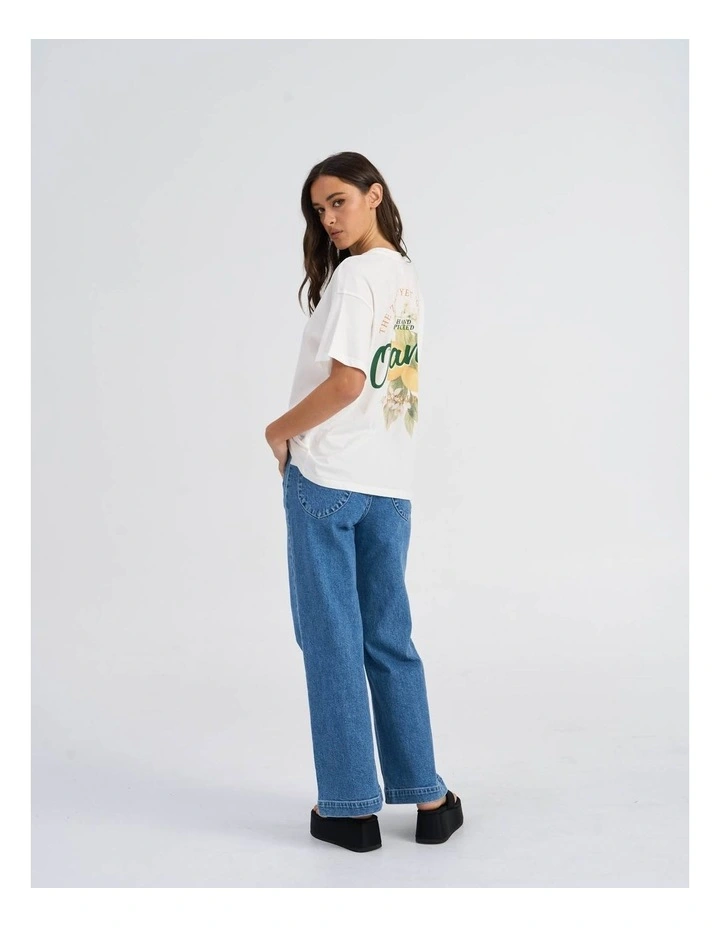 Vivvi Life Printed T-Shirt in White image 5