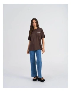 Vivvi Life Printed T-Shirt in Seal Brown