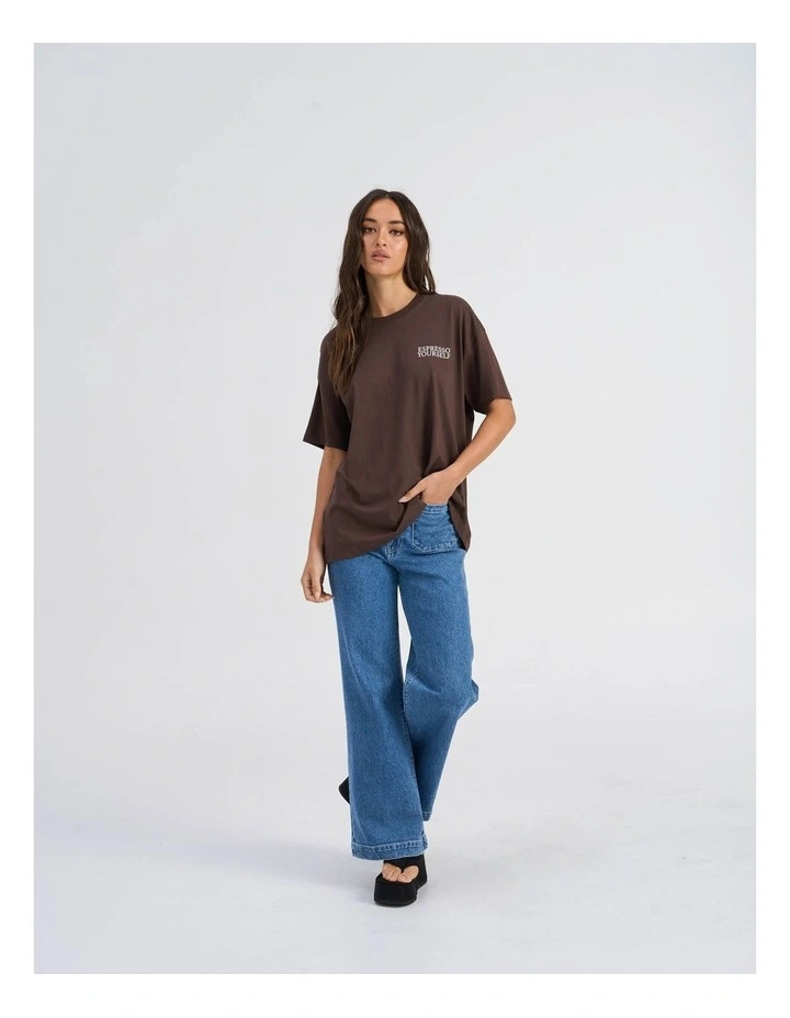 Vivvi Life Printed T-Shirt in Seal Brown image 3