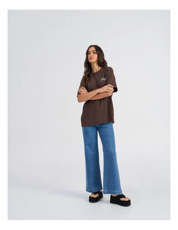 Vivvi Life Printed T-Shirt in Seal Brown image 4