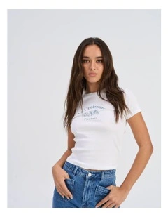 Bina Life Cropped T-shirt in White