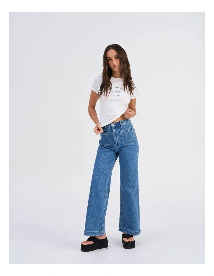 Bina Life Cropped T-shirt in White image 4