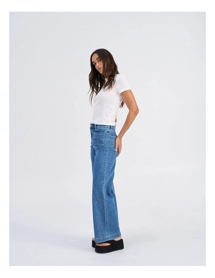 Bina Life Cropped T-shirt in White image 5