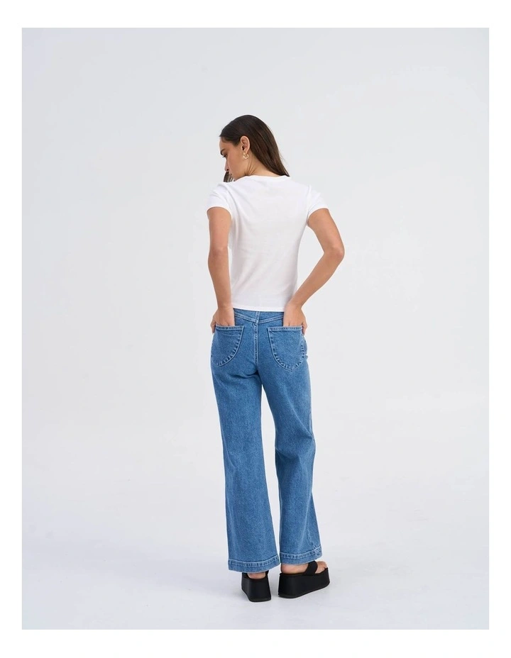 Bina Life Cropped T-shirt in White image 6