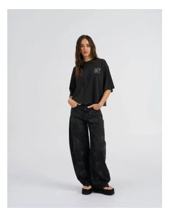 Jose Printed Shine Box T-shirt in Black