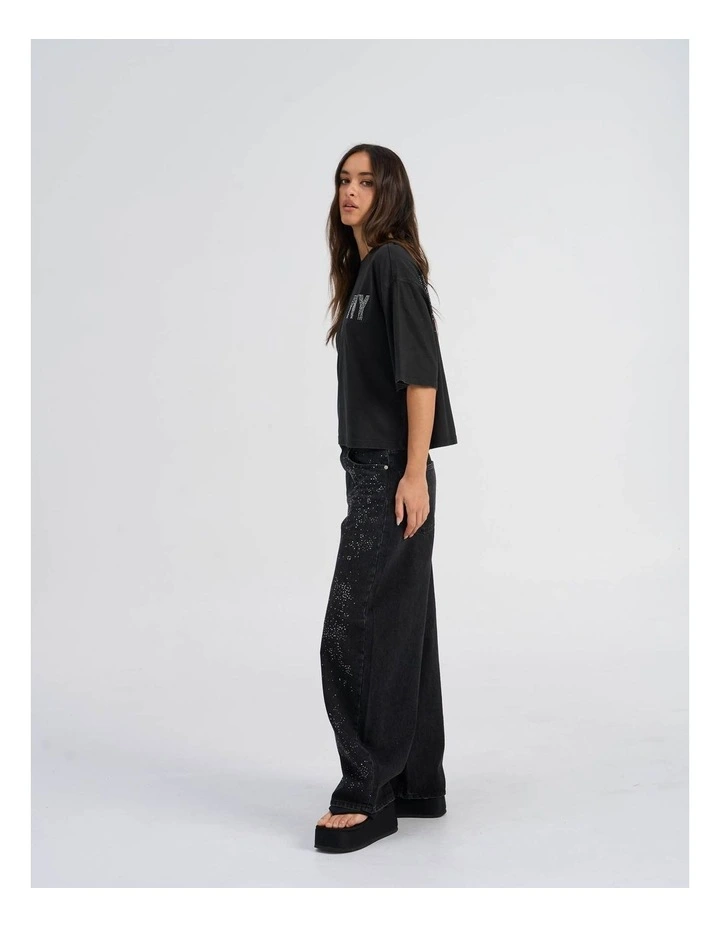 Jose Printed Shine Box T-shirt in Black image 4