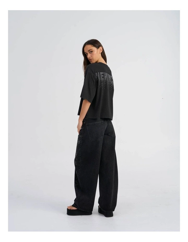 Jose Printed Shine Box T-shirt in Black image 5