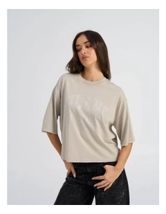 Jose Printed Shine Box T-shirt in Grey