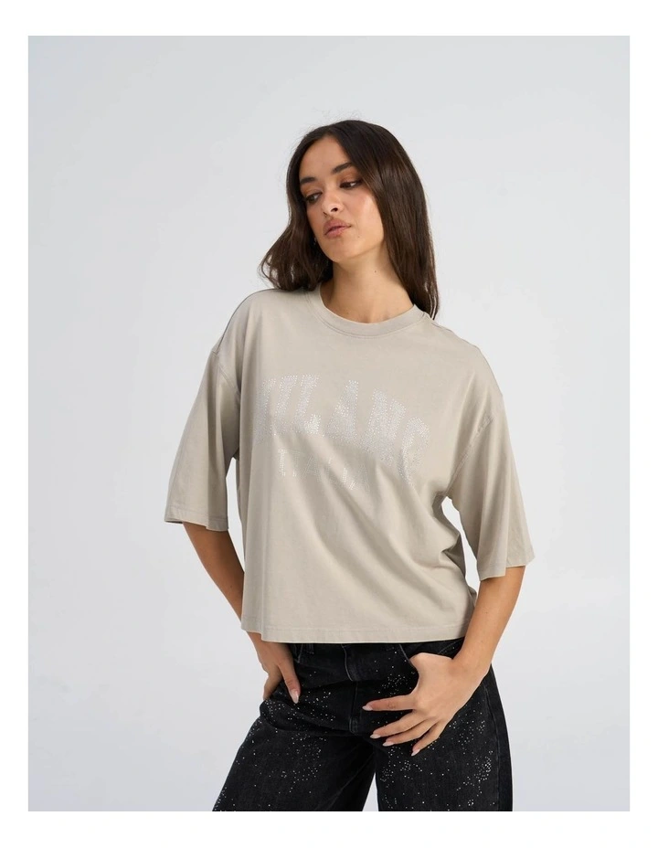 Jose Printed Shine Box T-shirt in Grey image 1