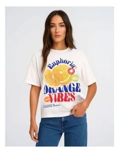 Bolette Life Printed T-Shirt in White