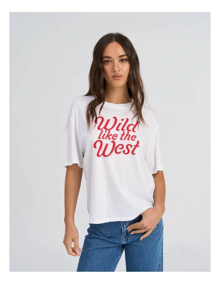 Collie Life Printed T-shirt in Bright White image 1