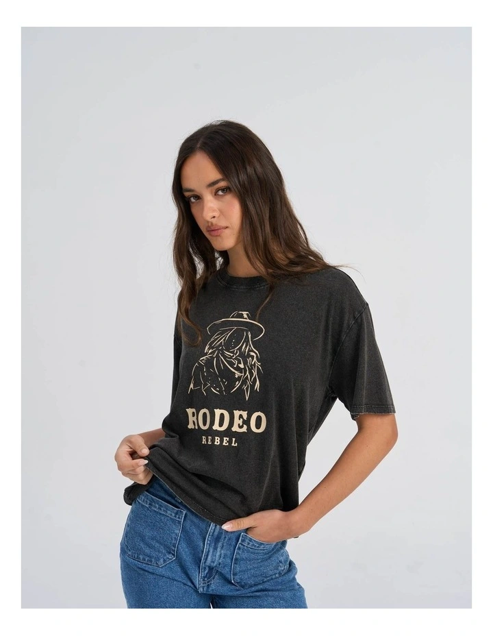 Collie Life Printed T-shirt in Black image 1