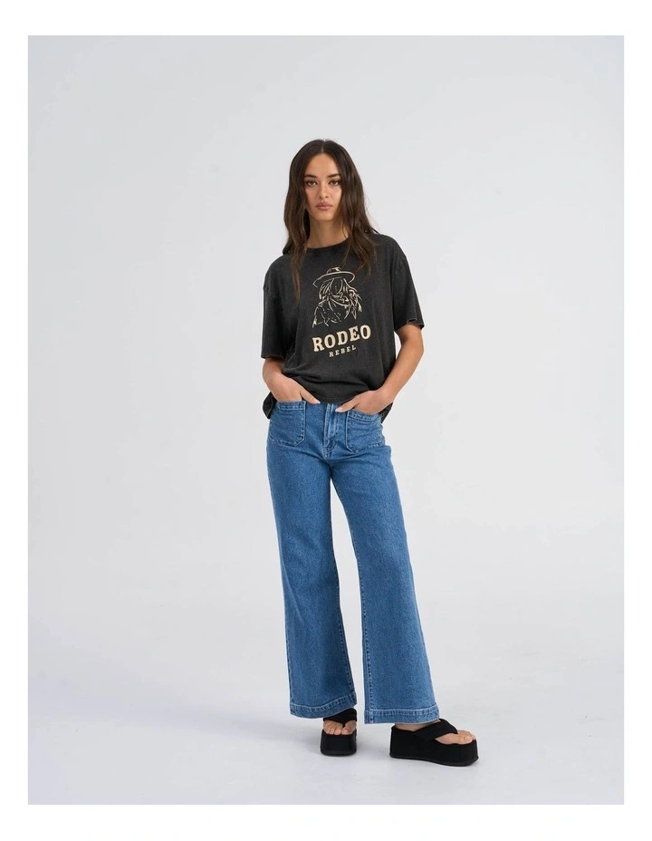 Collie Life Printed T-shirt in Black image 2