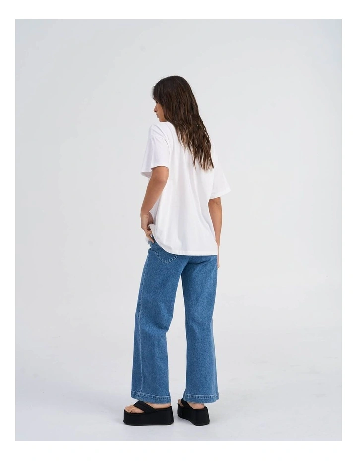 Vivvi Life Printed T-shirt in Bright White image 2