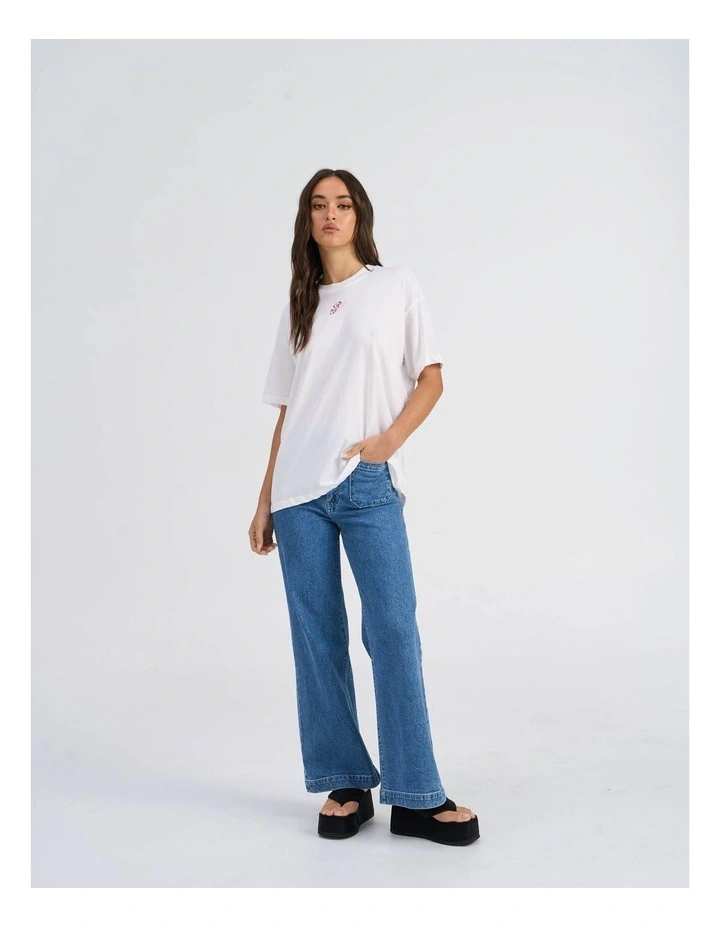 Vivvi Life Printed T-shirt in Bright White image 3