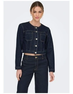 Joana Long Sleeve Denim Jacket in Blue
