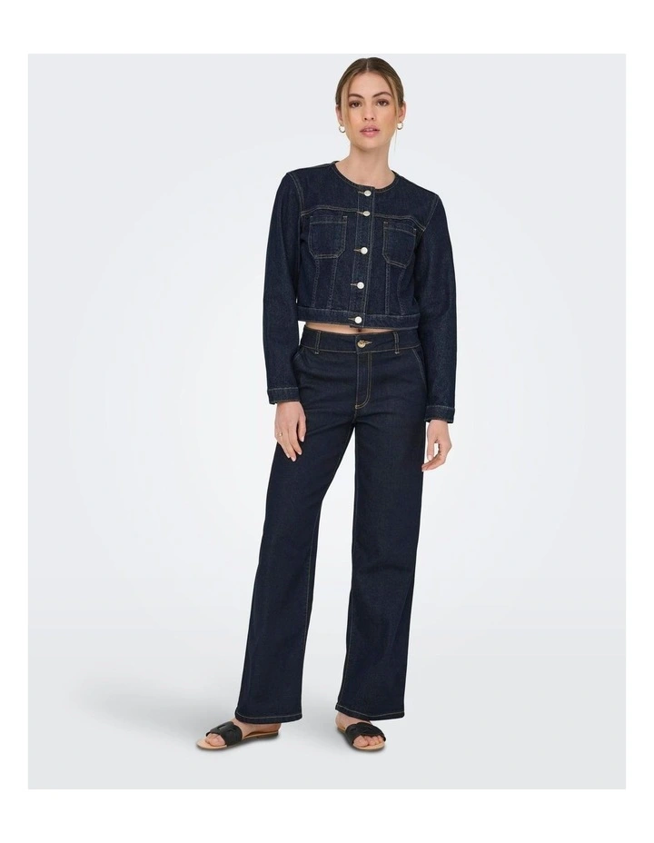 Joana Long Sleeve Denim Jacket in Blue image 4