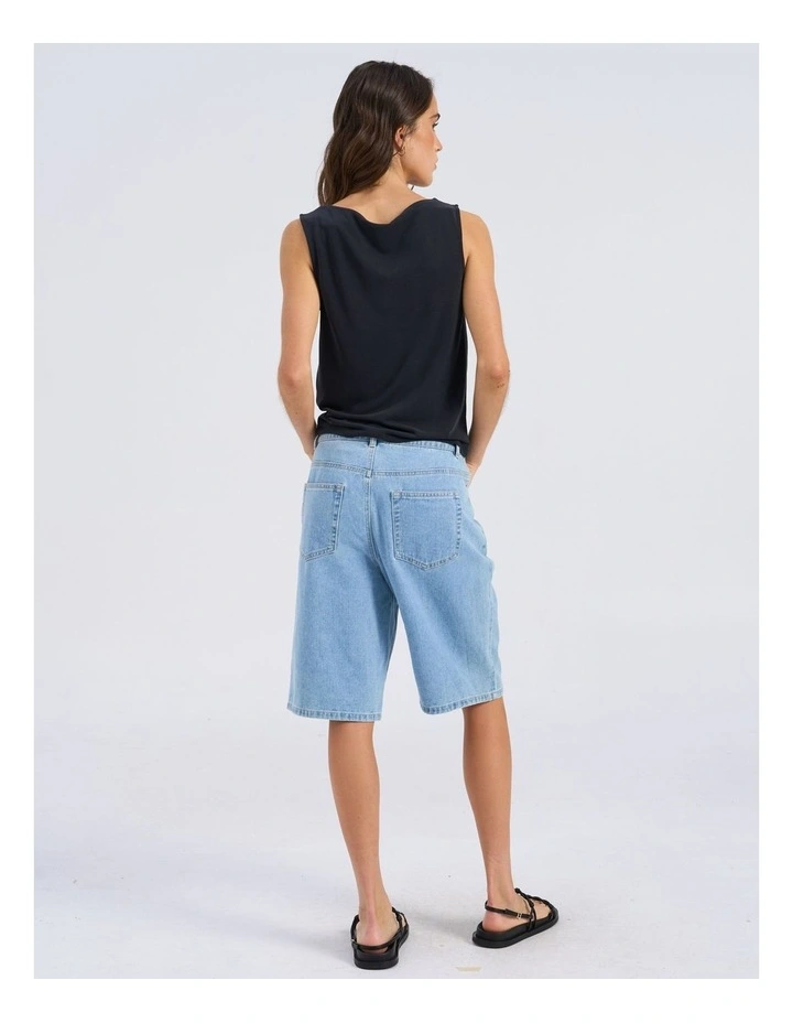 Free Life Draping Neck Top in Black image 5