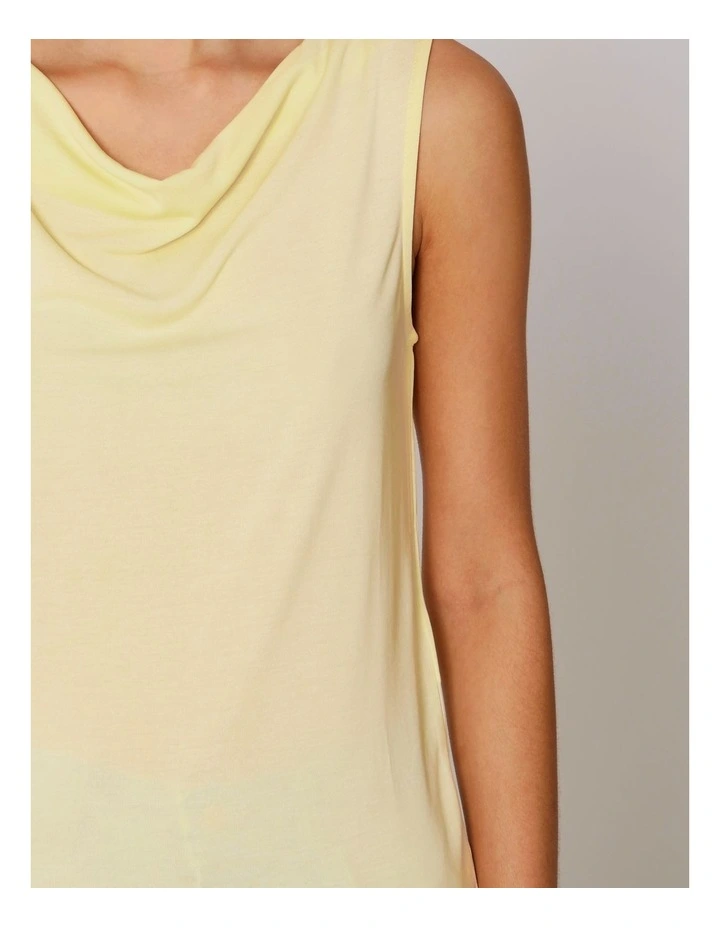 Free Life Draping Neck Top in Lemon image 2