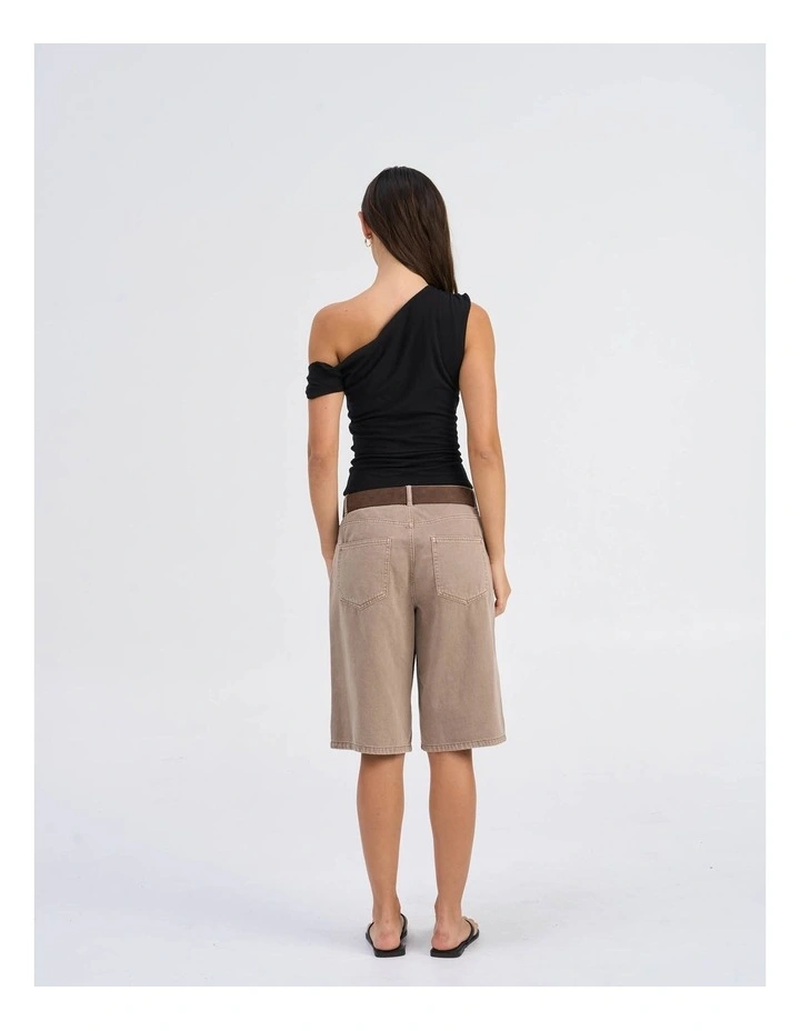 Live Life Cotton Off Shoulder Top in Black image 6
