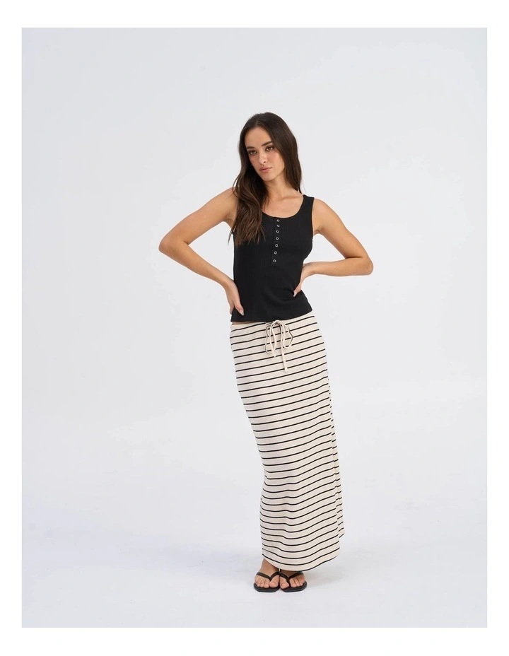 Simple Life Button Top in Black image 3
