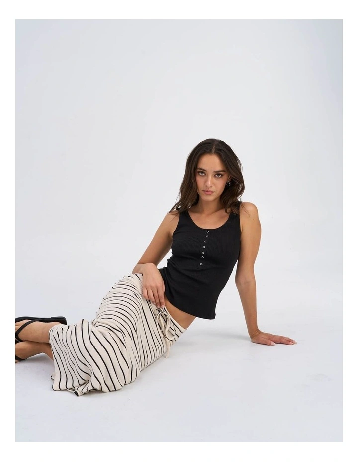 Simple Life Button Top in Black image 7