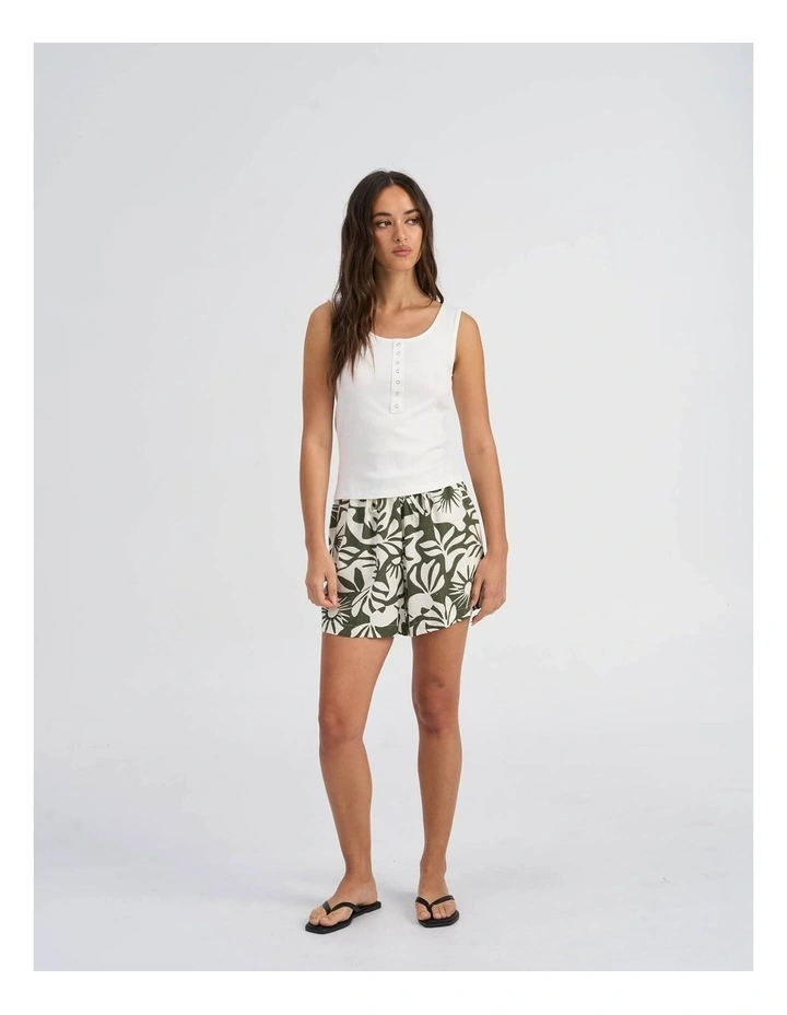 Simple Life Button Top in White image 3
