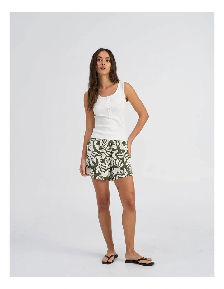 Simple Life Button Top in White image 4