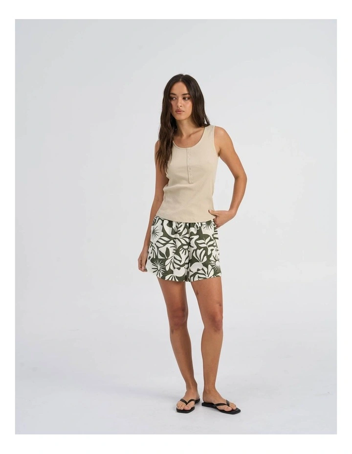 Simple Life Button Top in Grey image 4