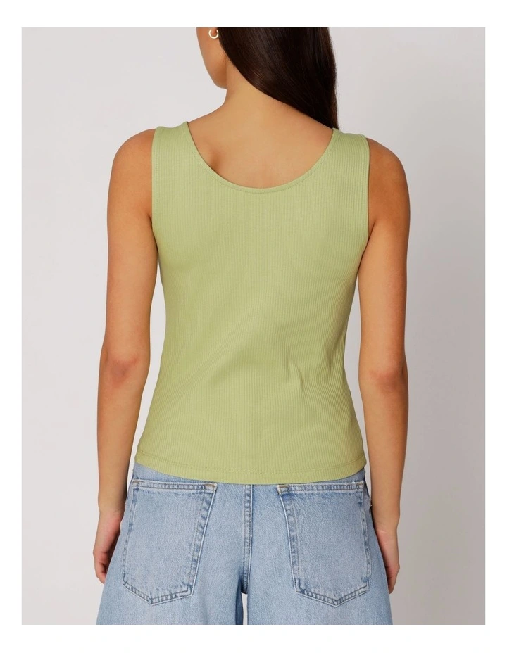 Simple Life Button Top in Light Green image 3