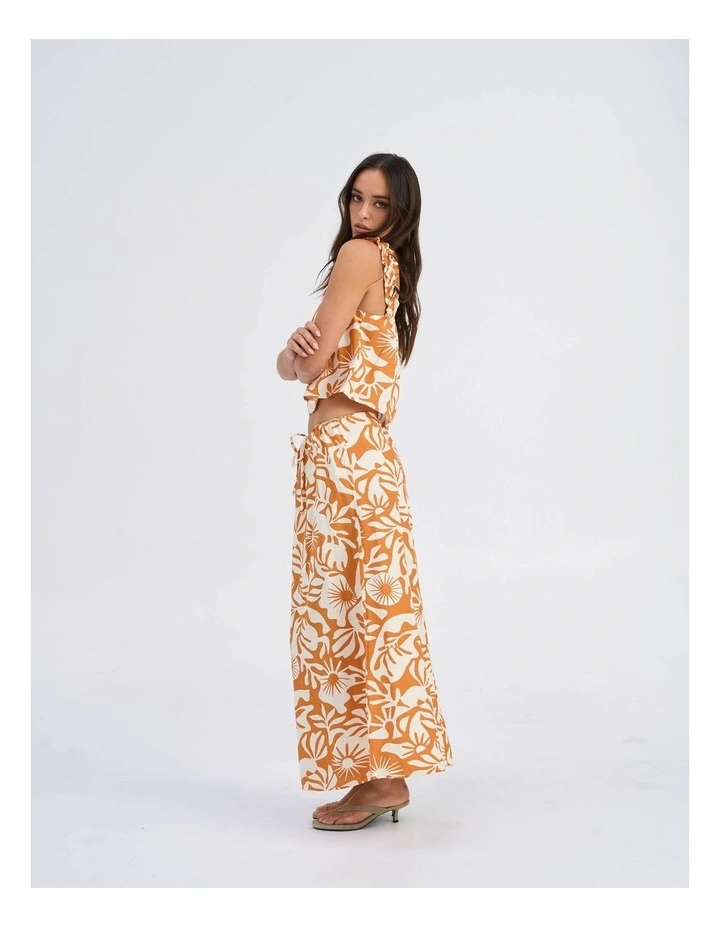 Jakiri Linen Short Singlet in Orange image 5