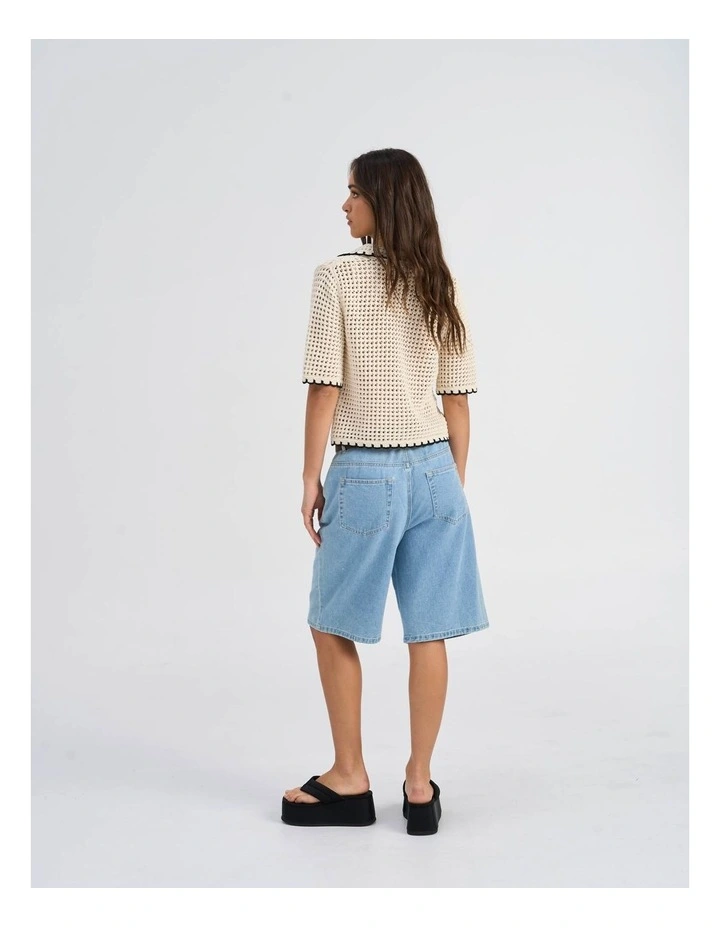 Lucie Life Scalloped Cardigan Top in Ecru image 5