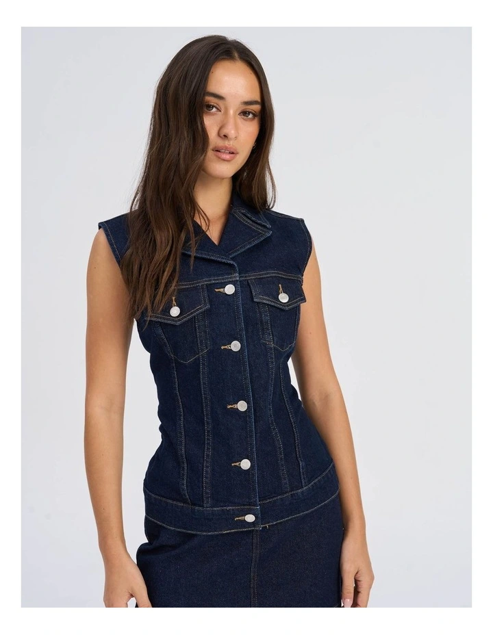 Joana Rinse Denim Waistcoat image 2