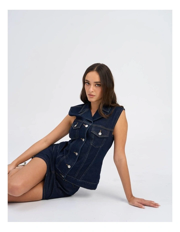 Joana Rinse Denim Waistcoat image 7